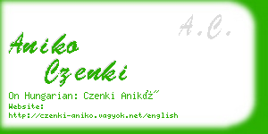 aniko czenki business card